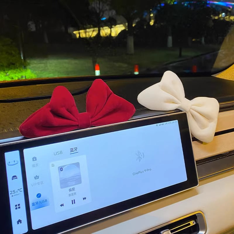 Car center console girls' car accessories bowknot interior decoration