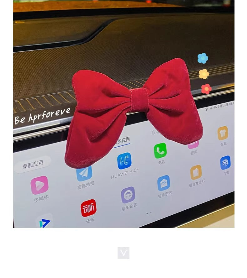 Car center console girls' car accessories bowknot interior decoration