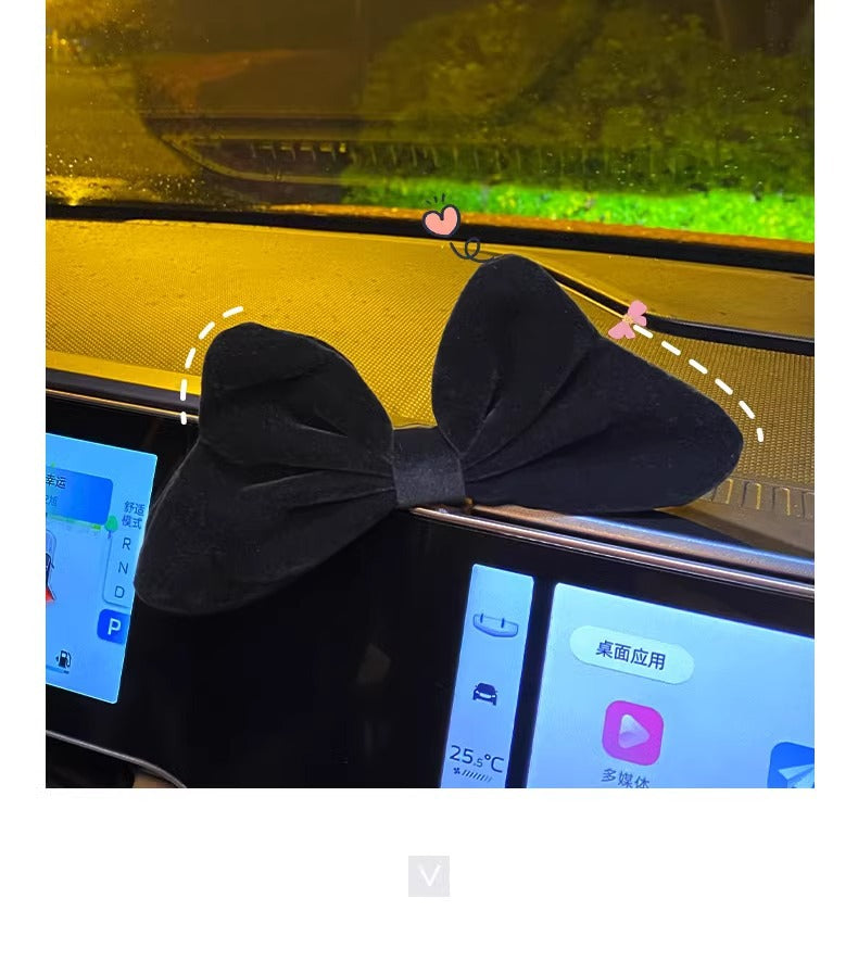 Car center console girls' car accessories bowknot interior decoration