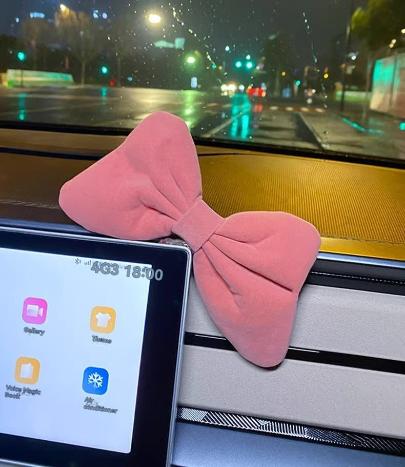 Car center console girls' car accessories bowknot interior decoration