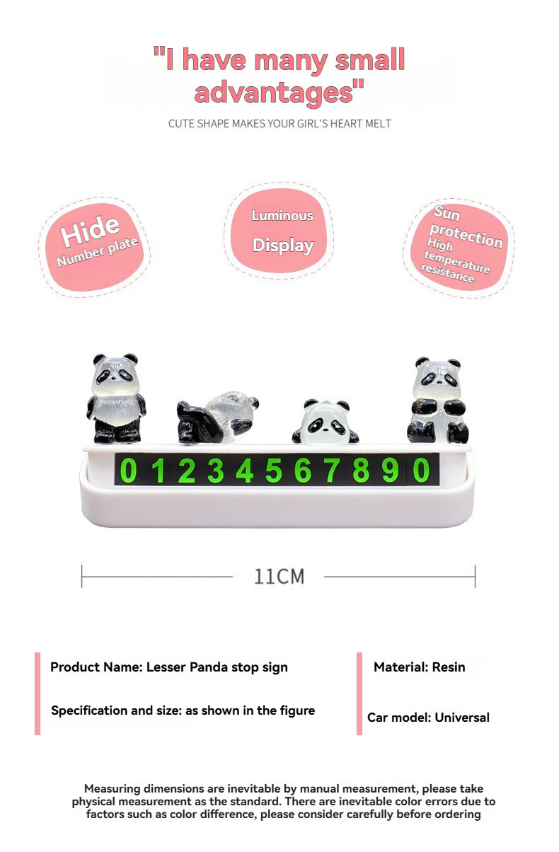 Cute luminous little panda