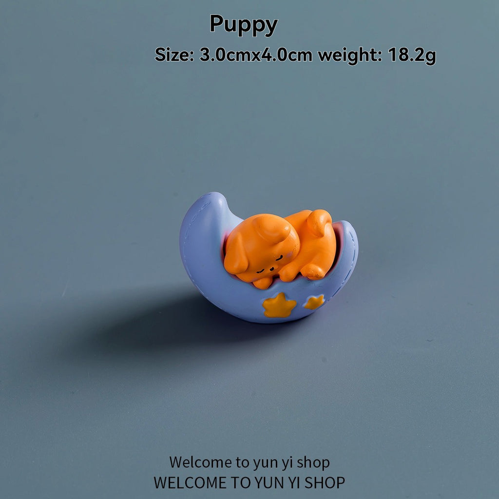 Li Bai drinking coffee cartoon figurine