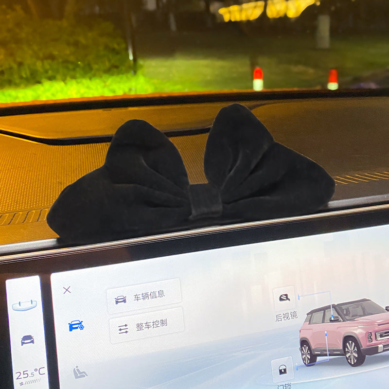 Car center console girls' car accessories bowknot interior decoration